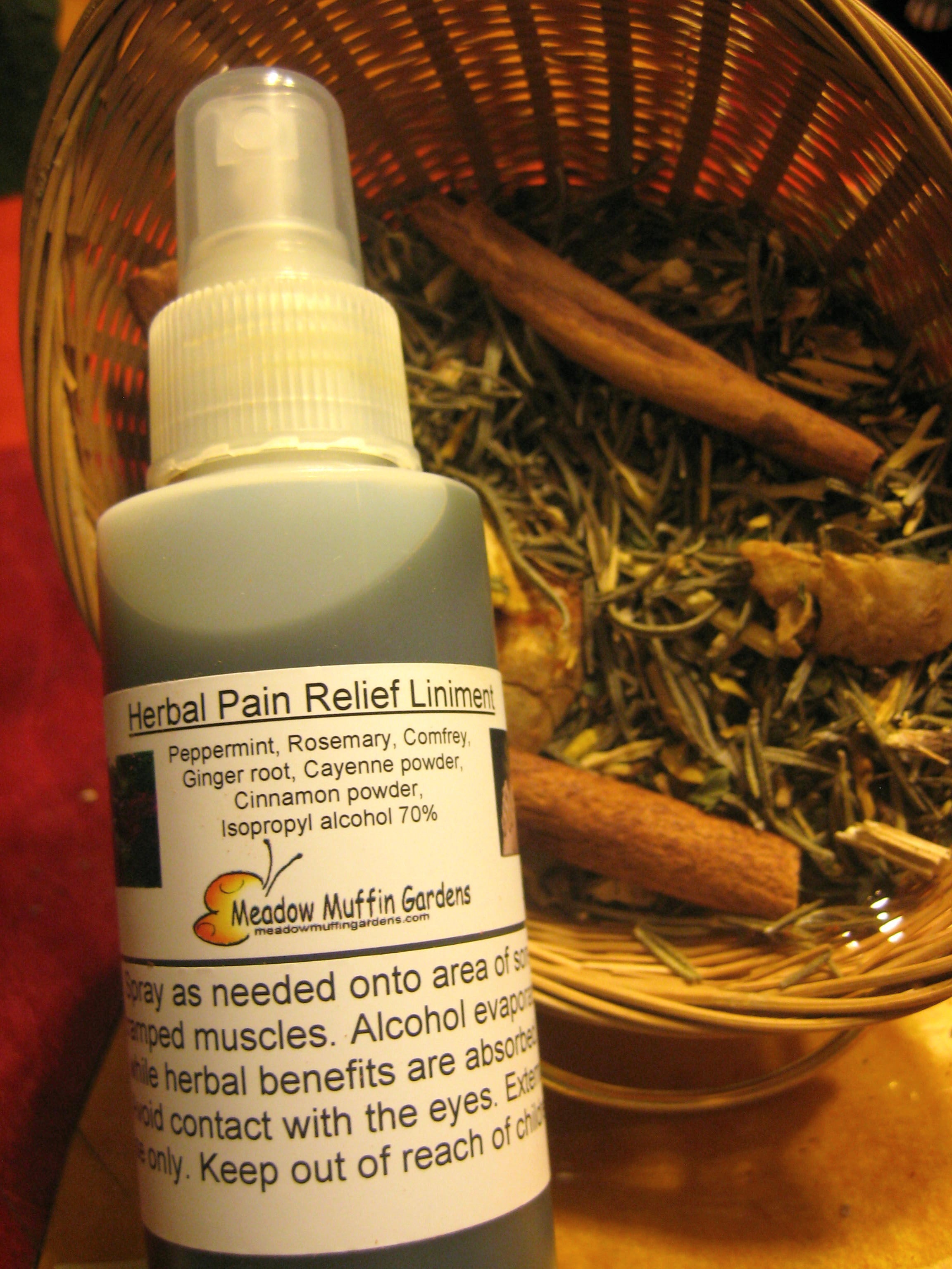 Alcohol Liniment Herbal Rub, Sore Muscles, Joint Pain, Temporary Pain